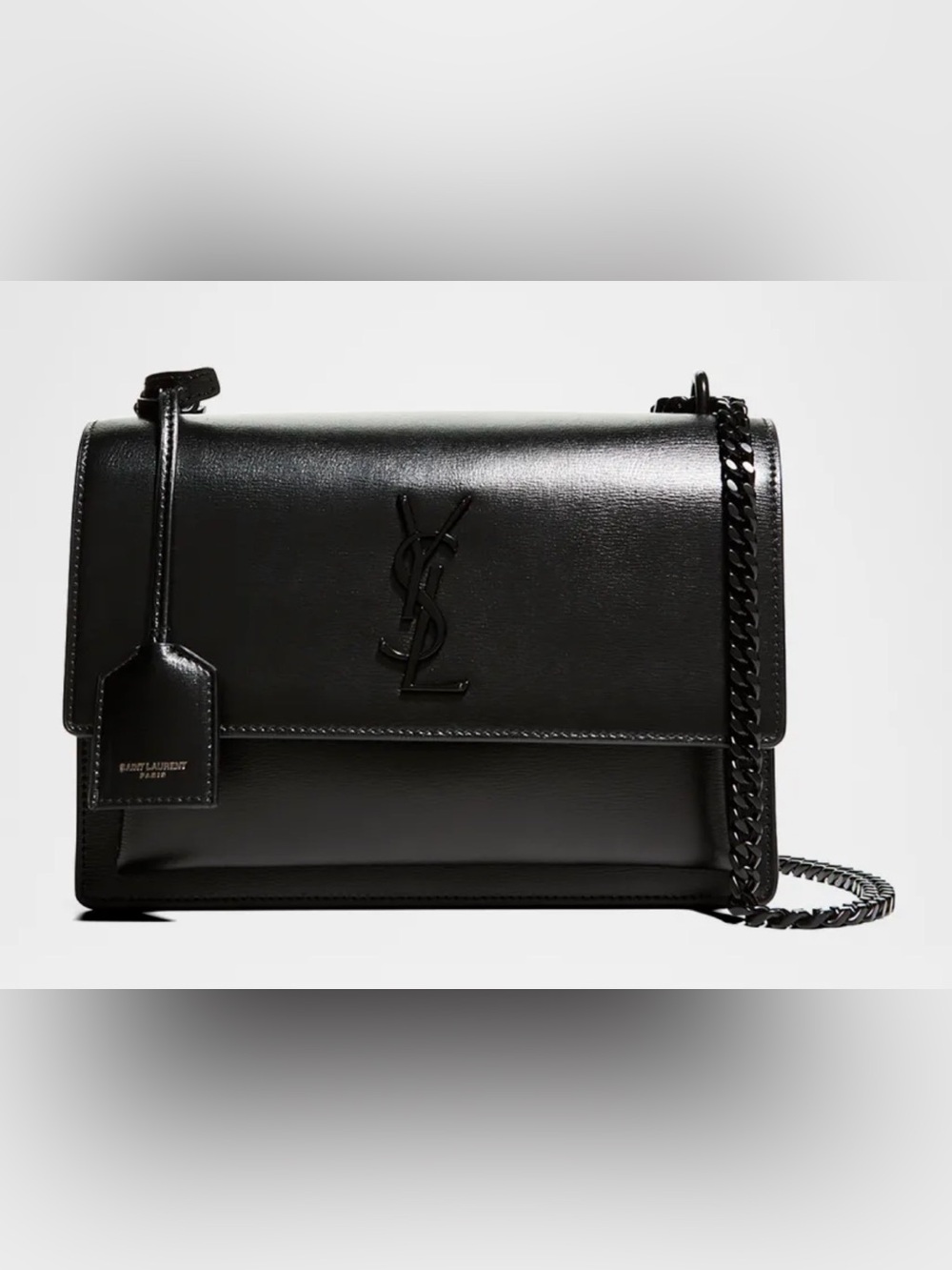 Saint Laurent Sunset Medium YSL Shoulder Bag in Smooth Leather